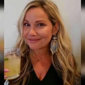 NWT Deepa Gurnani beaded fringe chandelier earrings  *Color is pink for sale